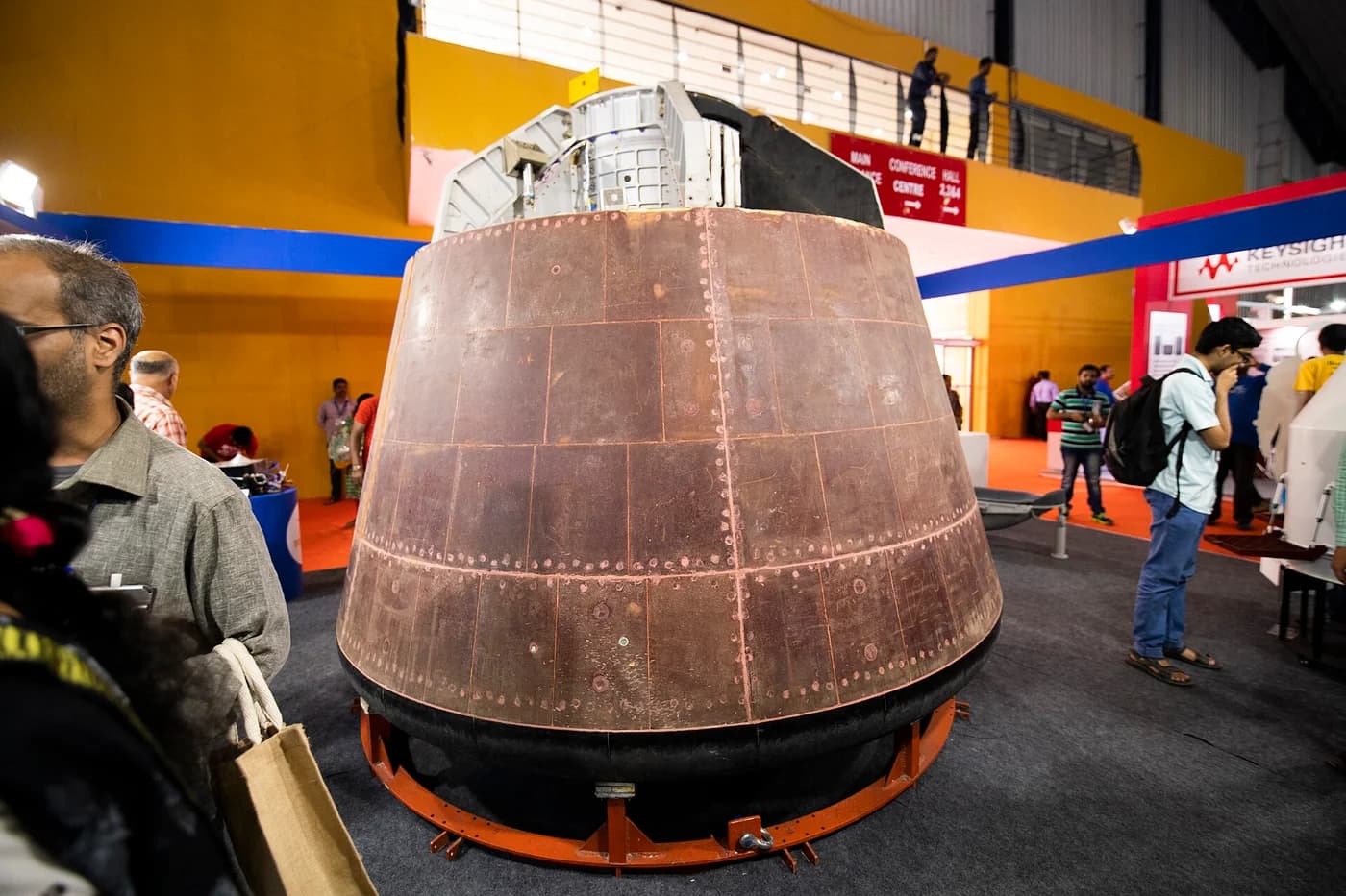 Development capsule displayed at Bangalore Space Expo 2018. This is not the G1 flight capsule.